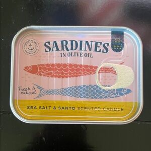 Sardines in Olive Oil Scented Candle - Pink and Yellow